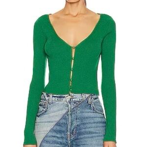 One Grey Day Lala Green Cardigan